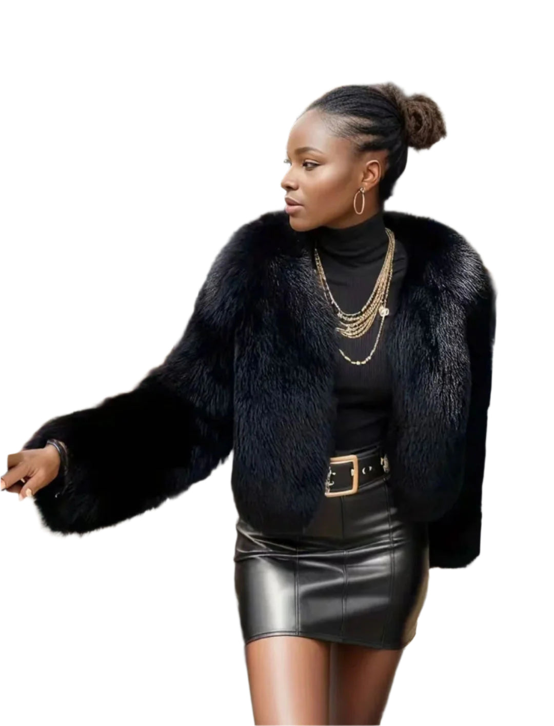 Elegant Faux Fur Jacket