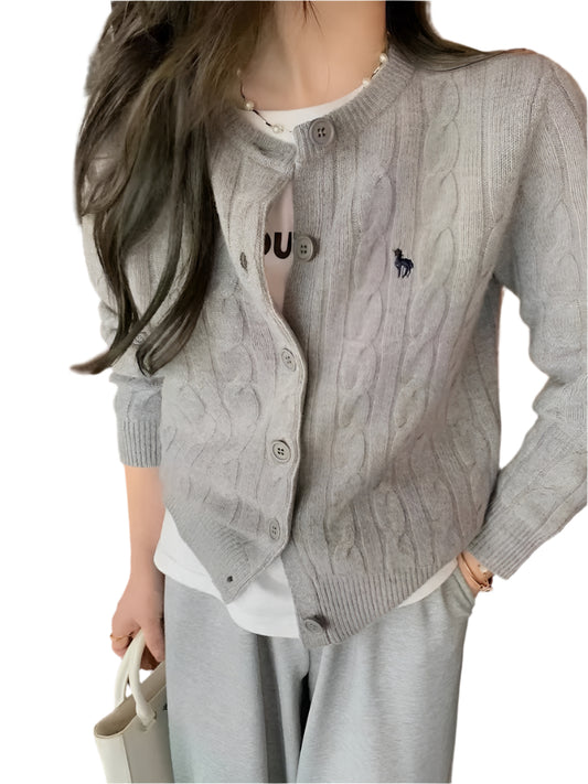 Luxurious Embroidered Cashmere Cardigan