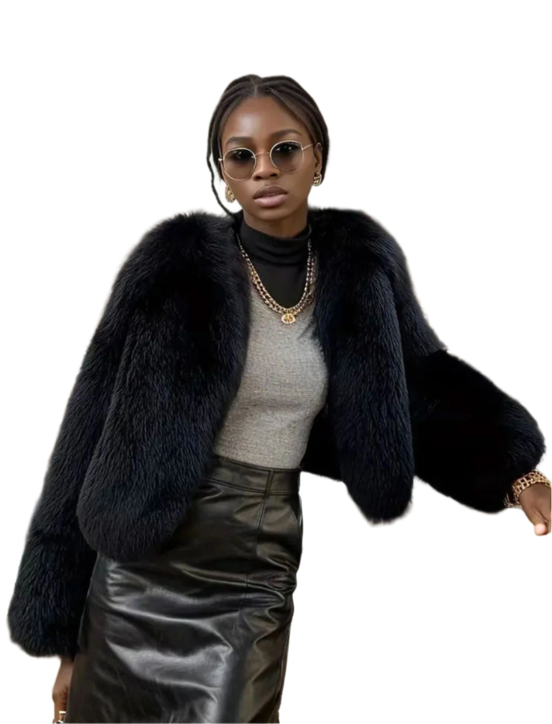 Elegant Faux Fur Jacket